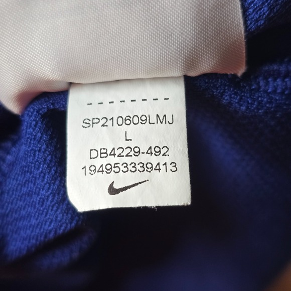 Nike Men's Dri-FIT Pullover Shirt Size L Blue Short Sleeve Polyester - Picture 12 of 13